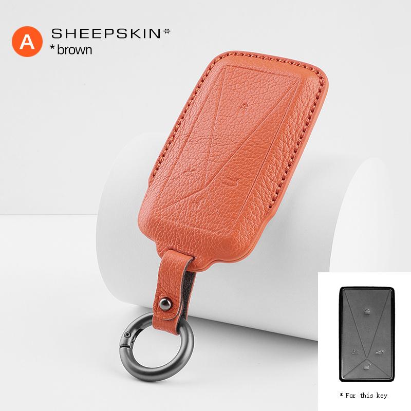 Universal Goat Leather Key Case for Avita 12, Avita 11 NFC Card, and Avita 07 MAX - Premium Key Cover Keybag Keychain