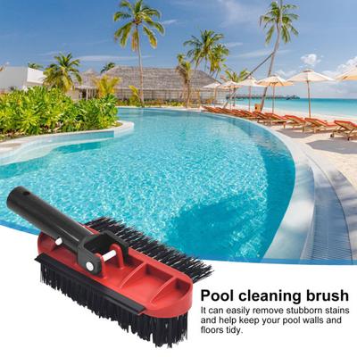 Swimming Pool Cleaning Brush Hard And Dense Bristle Rotary Handle 270 Degree Cleaning Pool Walls Steps Hand Scrub Brushes Bathroom Spa Hot Tub Cleaner