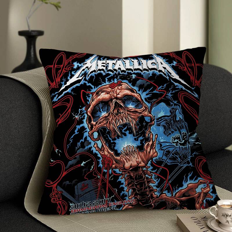 

Band M-METALLICA Cool Cushion Cover Pillowcase Upholstery Sofa Throw Pillow Home Decor Pillowcas 12x12Inch