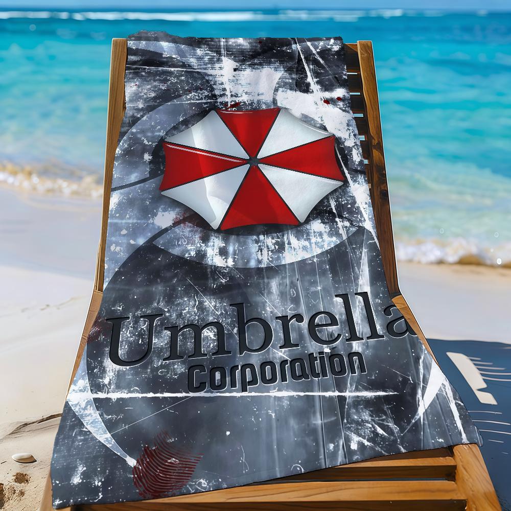 Game R-RESIDENT EVIL Umbrella Towel Beach Towel Travel Lightweight Skin Friendly for Pool Beach Camping Cruise Summer