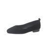 Low Heel Shoes Autumn New Square Toe Shallow Suede Slip-on Soft Sole Non-slip Wear-resistant Single Shoes