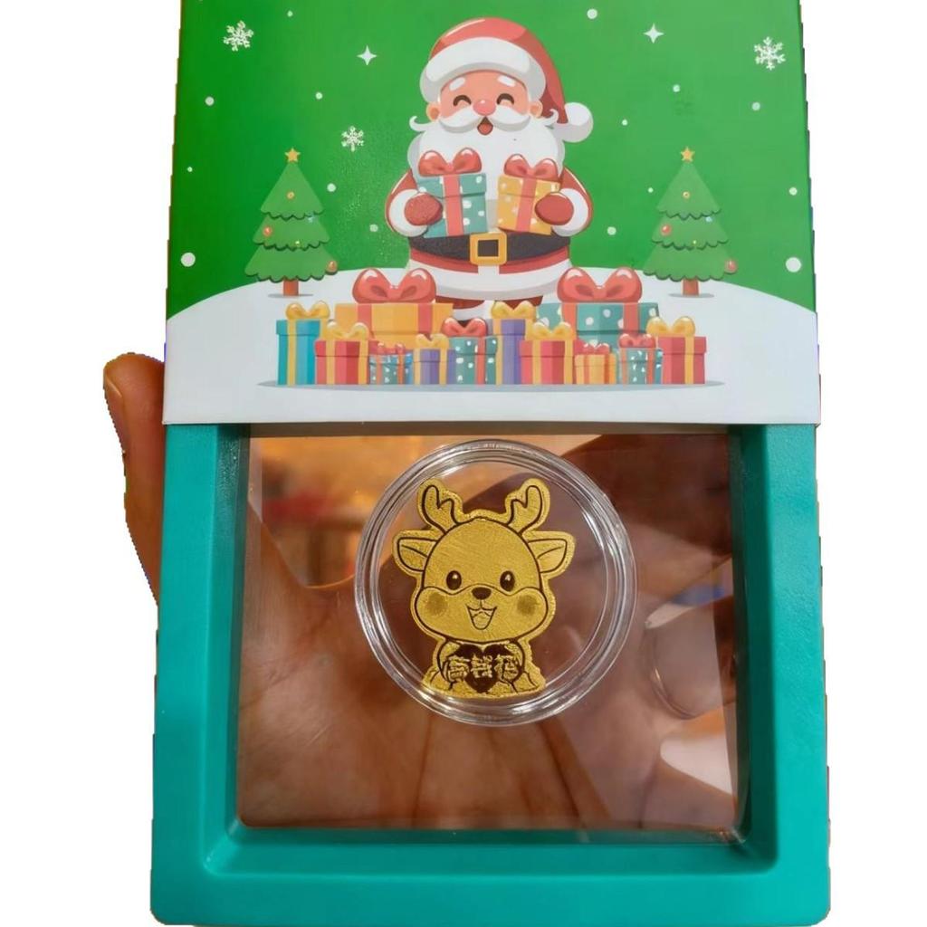 999 Fine Gold Santa Claus Sticker: Prosperity & Joy Mobile Phone Gift