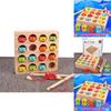 Wooden Magnetic Fishing Toy Set With Number Disks For Kids And Family Play