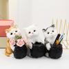 Plush Dog Pencil Holder: Cute Desktop Ornament & Storage for Students