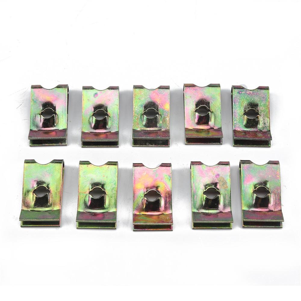 75X Motorcycle Car Universal Speed Fastener Screw U-Clips Spire Captive Nut Clip