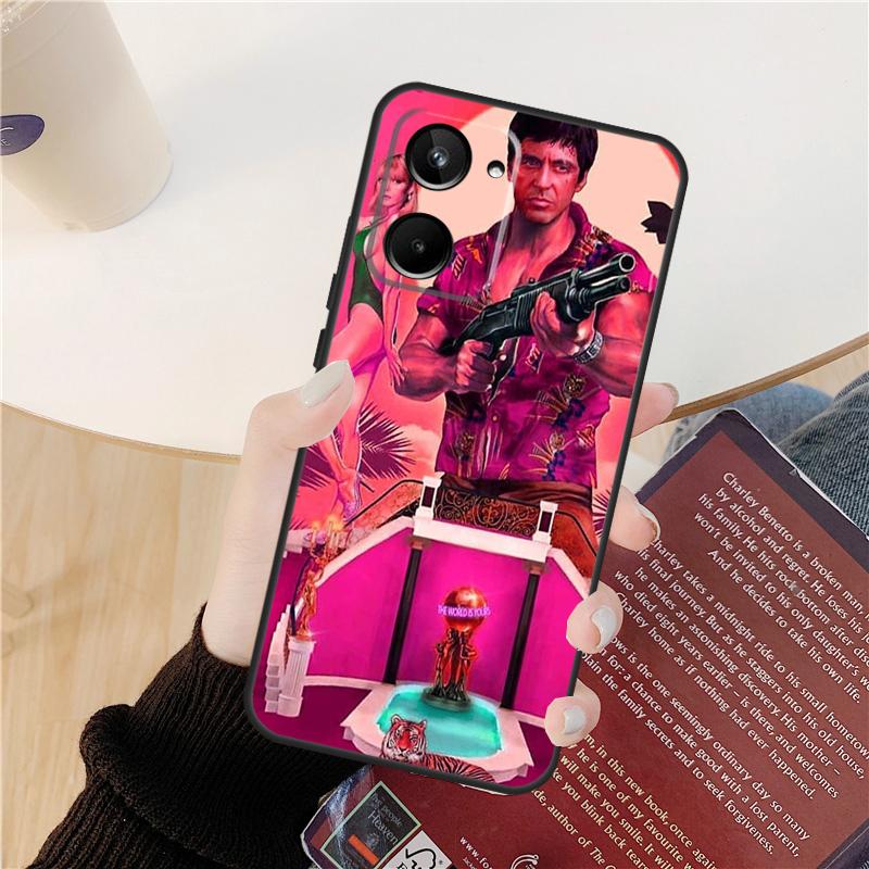

Scarface Tony Montana Case For Realme C55 C75 C67 C61 C53 C51 C21Y C25S 10 11 12 13 14 Pro Plus GT 6T 6 5 GT7 Pro Realme 10 Pro Plus