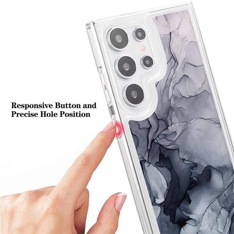 Marble Soft Shell Suitable for Samsung S25 UltraS24 S23FE Mobile Phone Case A56 A06 Air Compressed Airbag Anti Fall