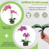 Chuangdi 6 Pieces Faux Phalaenopsis Orchids Leaves Artificial Orchids Leaves Green Leaf Plants Green Faux Leaf Latex Cymbidium Stems for Flowers