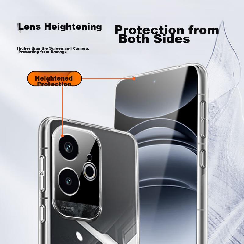 Phone Case for Realme GT6, for Realme GT6, Full Lens Protection, Simple Skin-Friendly Transparent Soft Case, Fingerprint-Resistant Back Cover