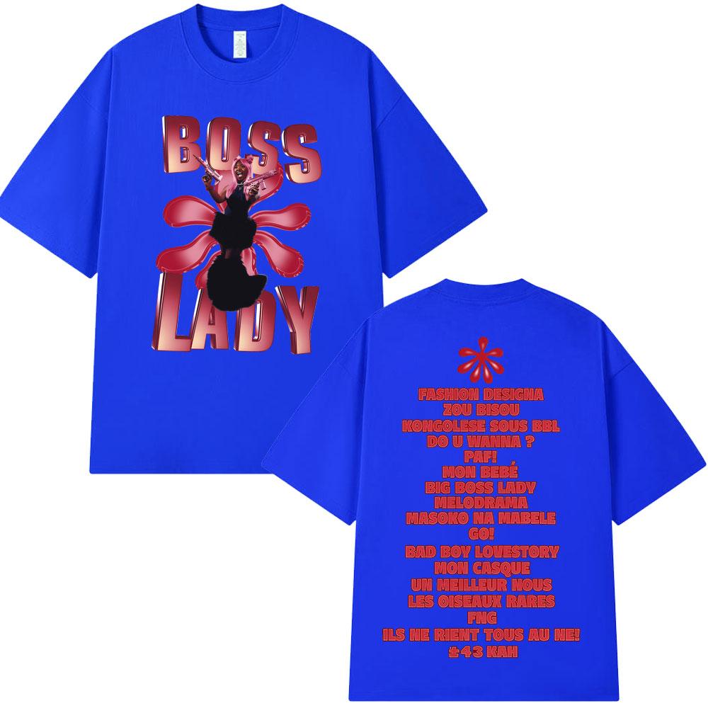Rapper Theodora BOSS Lady Album Tour Tshirt Unisex Women Clothing Hip Hop Fashion T Shirt Casual Cotton Comfort Oversized Tshirts
