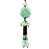 Green Jade Car Pendant: Pi Xiu and Lotus Ornament for Interior Peace