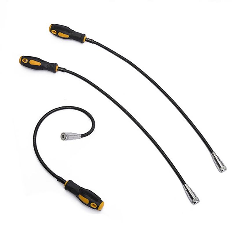 Powerful Magnetic Bendable Pickup Screw Rod Led Light Automotive Tool Repair