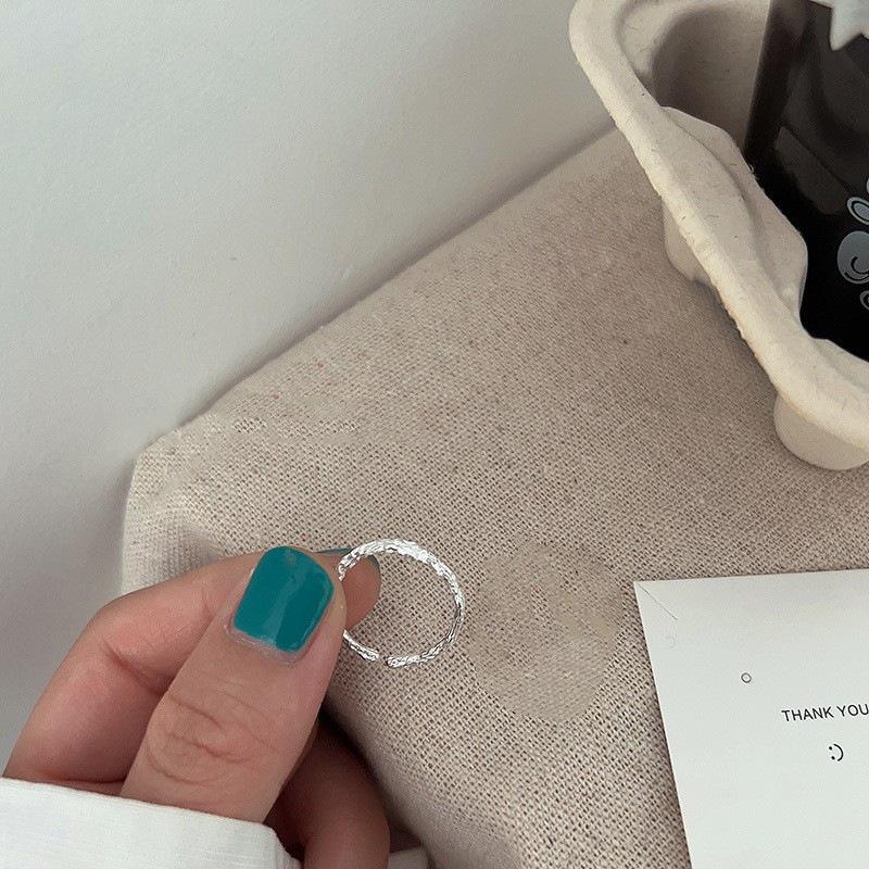 Women s Adjustable Geometric Pleated Texture Band Ring - Trendy Fashionable Index Finger Accessory Open Adjustable