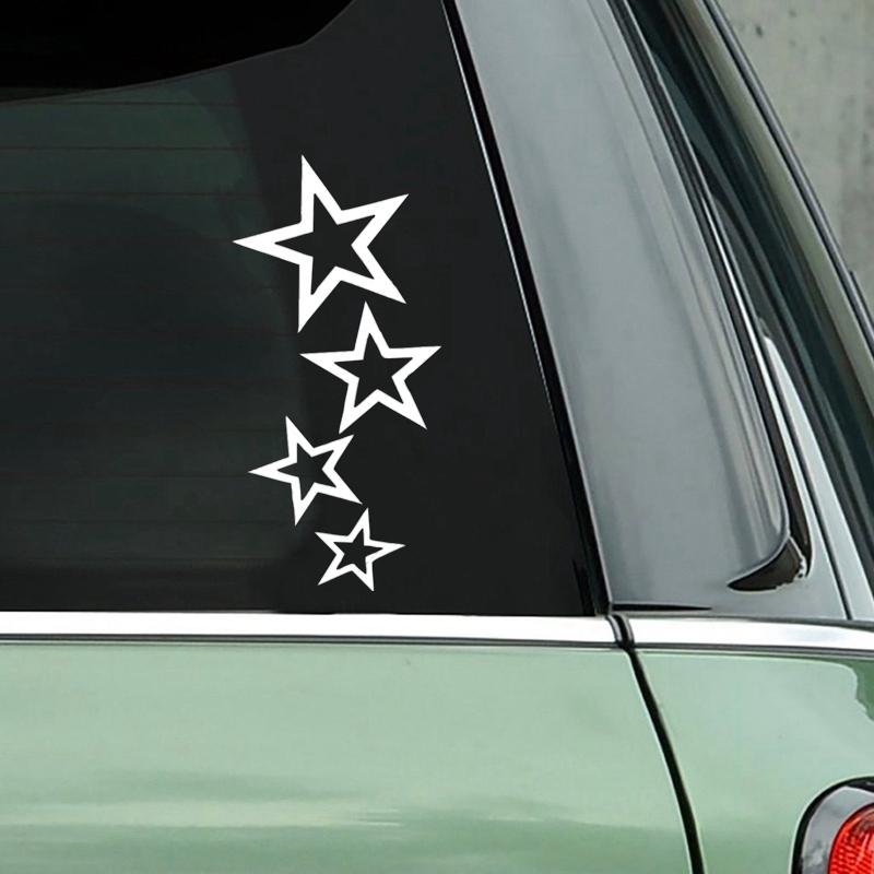 CS30226# 12 X 24cm Sterne Aufkleber Auf Dem Auto Vinyl-Aufkleber Wasserdichte Dekoration Autoaufkleber