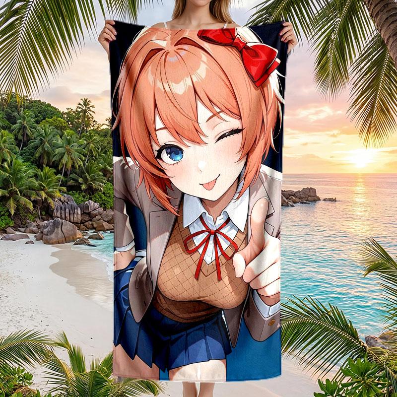 Large Beach Towel Quick Dry Absorbent Towel For Beach IndoorDoki Doki Literature Club