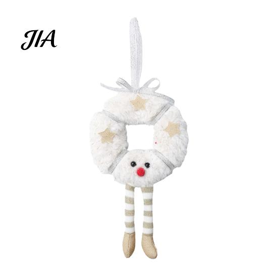 Cute Doll Pendants for Christmas Trees Fluffy Hanging Ornaments, Small Wreath/Tree Plush Pendant, Winter Xmas Soft Texture Tree Decorations Decoration