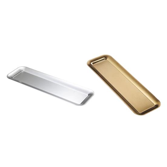 Stainless Steel Rectangular BBQ Plate Korean Style Roasting Pan for Meat Snack Dessert Tray Sushi Dish for Home Kitchen