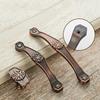 Red Bronze Handle Kitchen Door Knob Cabinet Drawer Closet Antique Shabby Chic Handles Dresser Knobs Furniture pulls