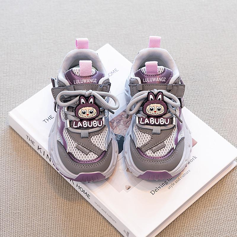 

Children s sports shoes mesh girls dad shoes 2025 new spring and autumn breathable casual boys running shoes cartoon 26