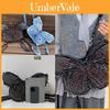 Denim Schmetterling Stickerei Urbane Umhängetasche Mit Reißverschlusstasche Für Den Täglichen Gebrauch