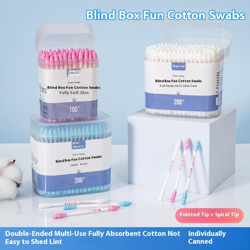 100/200Pcs Double Head Multi-purpose Fluorescent Agent Free Cleaning Tampons Cotton Buds Baby Nursing Supplies Baby Cotton Swab