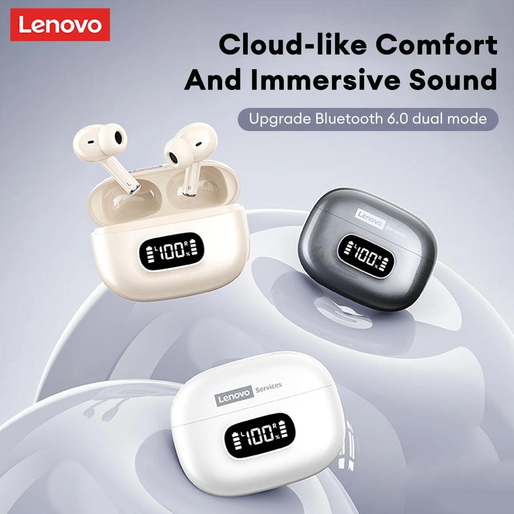 Original Lenovo LE207 TWS Wireless Bluetooth 6.0 Earphones LED Digital Display Travel Sports Headphones Low Latency HIFI Audio Comfort