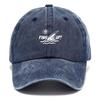 Vintage Washed Cotton Baseball Cap Adjustable Distressed Trucker Hat For Men Women Coastal Style Cotton Cap Fins Up Beach Life