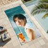 Japanese model R-Ren M-Meguro Towel Drying Bath Towel Applicable To Light Swimming Camping Yoga Beach Out