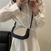 Trend fashion women's bags summer new clamshell splicing contrasting color crossbody women's saddle shoulder armpit bag