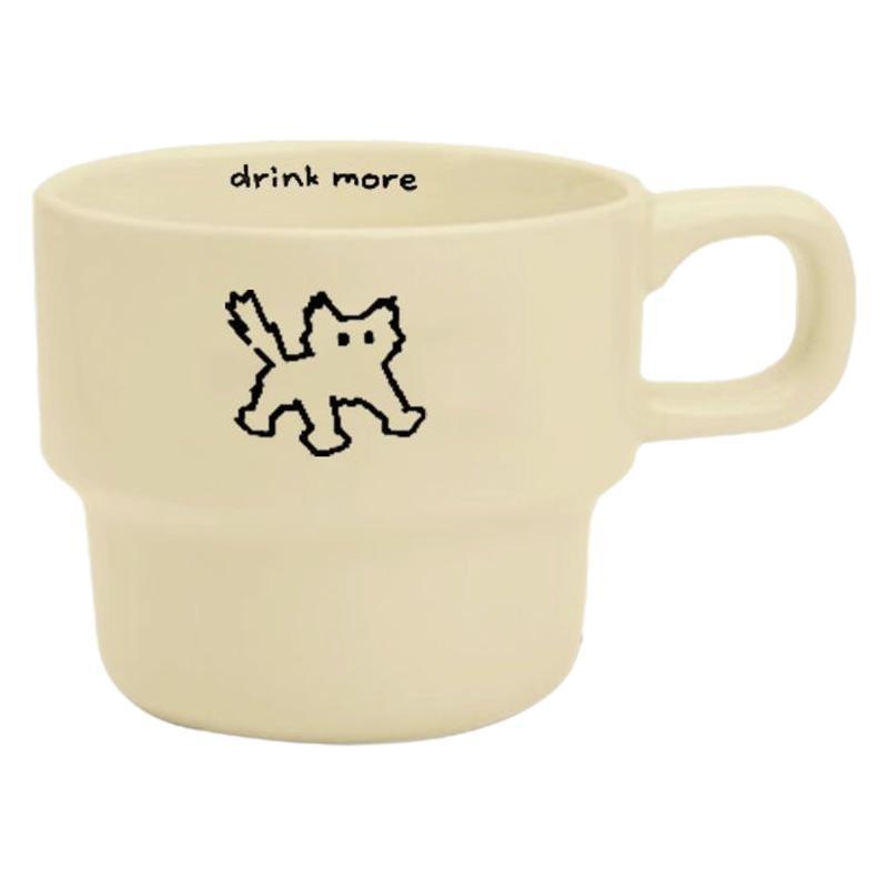 Simple Stacked Cups Puppy Cup Kitten Cups Windy Appearance Mug Coffee Cup Water Cup Couple