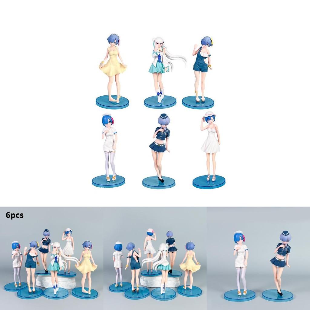 Re Zero Pvc Anime Figurine Pair Of Rem And Emilia For Desk Display And Gift Idea