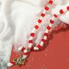 Christmas Tree Rice Beaded Chain Clavicle Chain Cartoon Pendant Choker Christmas Necklace  Gift