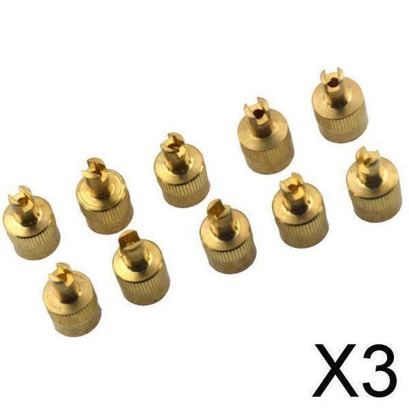 

PDTO 3X 10 шт. Мотоциклетные автомобильные колпачки клапанов с прорезями и инструментами для удаления сердечника