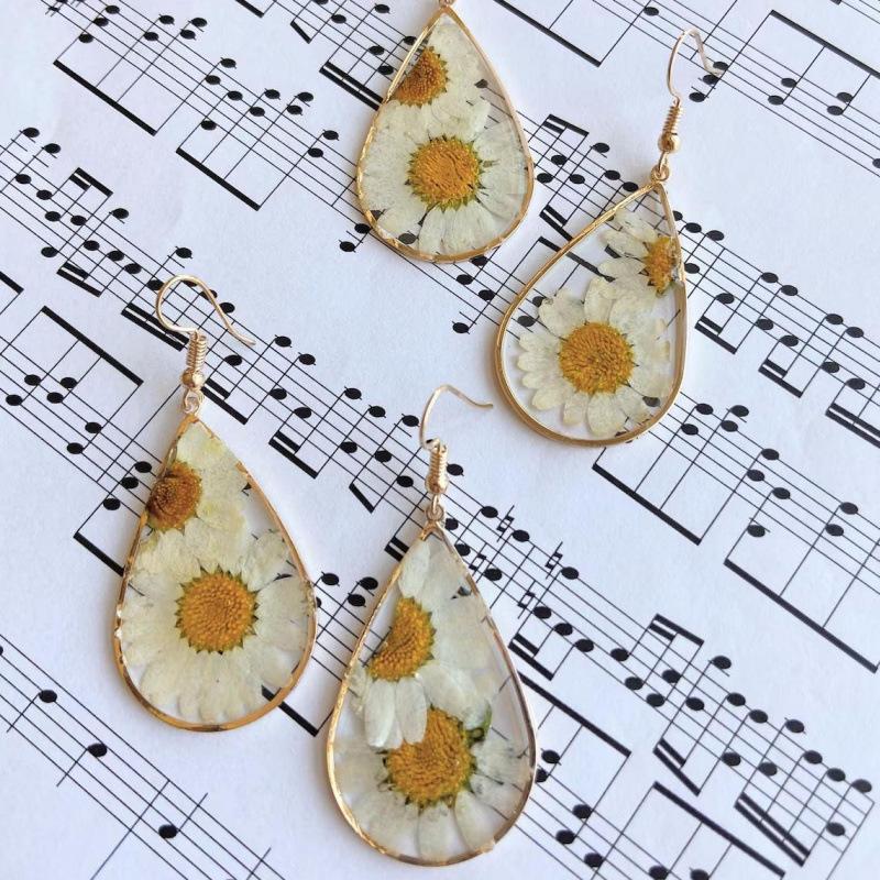 Chrysanthemum Pendant Earrings & Necklace - Fashionable Cross Design