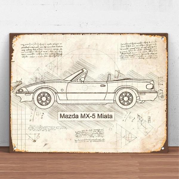 Mazda MX-5 Miata Car Metal Tin Sign Wall Decor Fashion Art Decor Poster,Man Cave,Garage,Bar