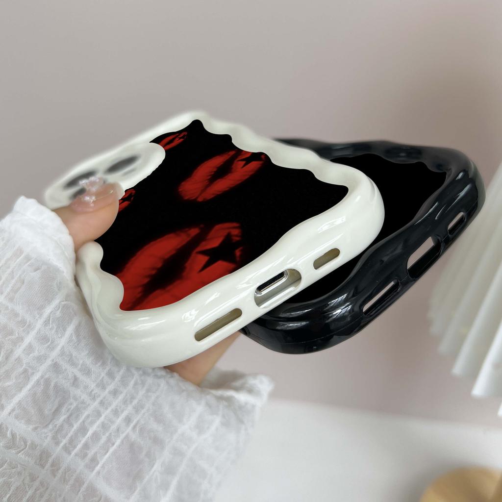 LZ19 Lips Kiss Art Clear Soft Wave Phone Cases for Samsung S24 S23 Ultra S20 FE A54 A14 A52s A51 S10 Huawei Honor 90 Protection Back Cover