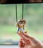 Swinging Duck Car Pendant with Glasses - Cute Rearview Mirror Hanger for Automotive Interior Decor, Christmas Car Accessory