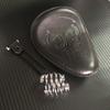 Leather Motorcycle 3" Spring Solo Bracket Seat For Harley Chopper Bobber