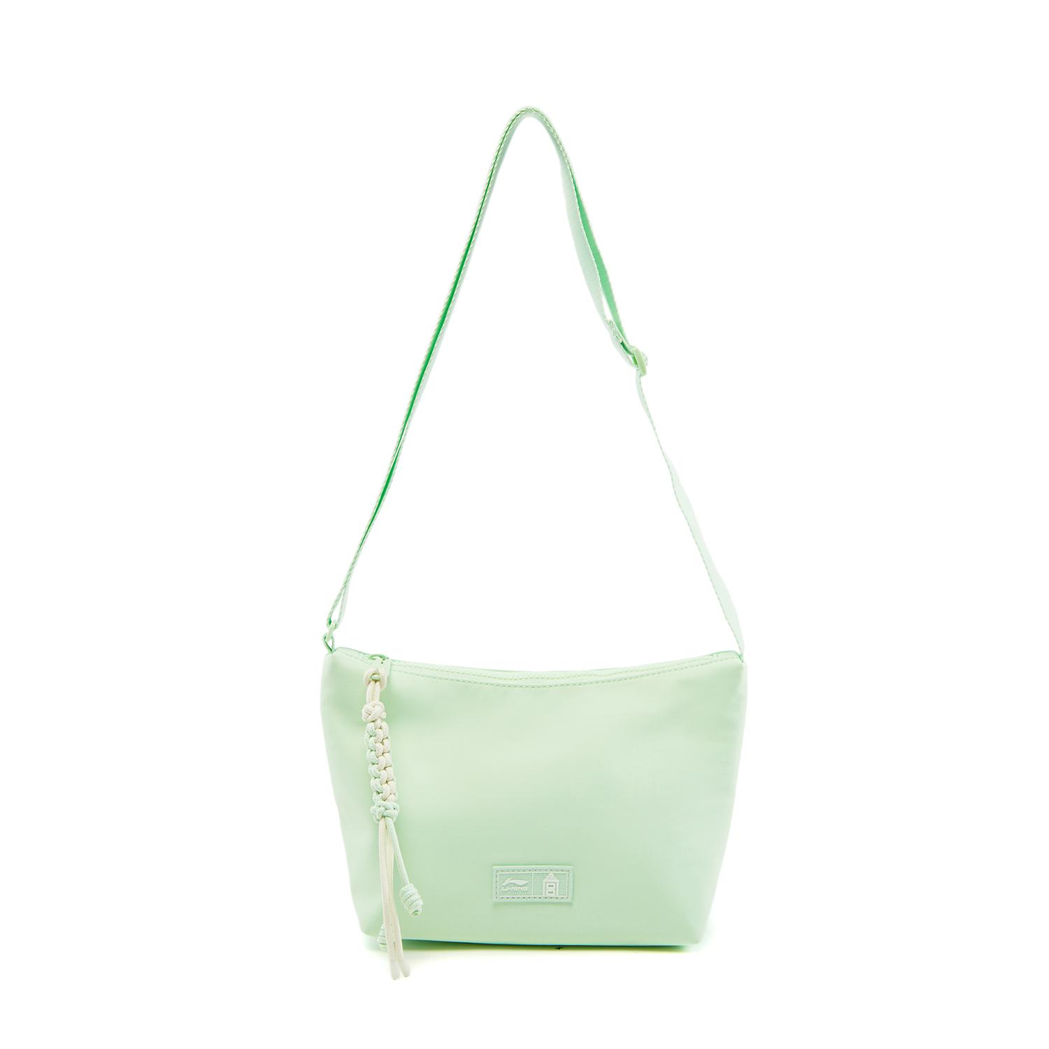 

New LINING Chinese Culture Series Crossbody Bags Water Wave Green ABDV253-3 21.1*8.9*16.5CM