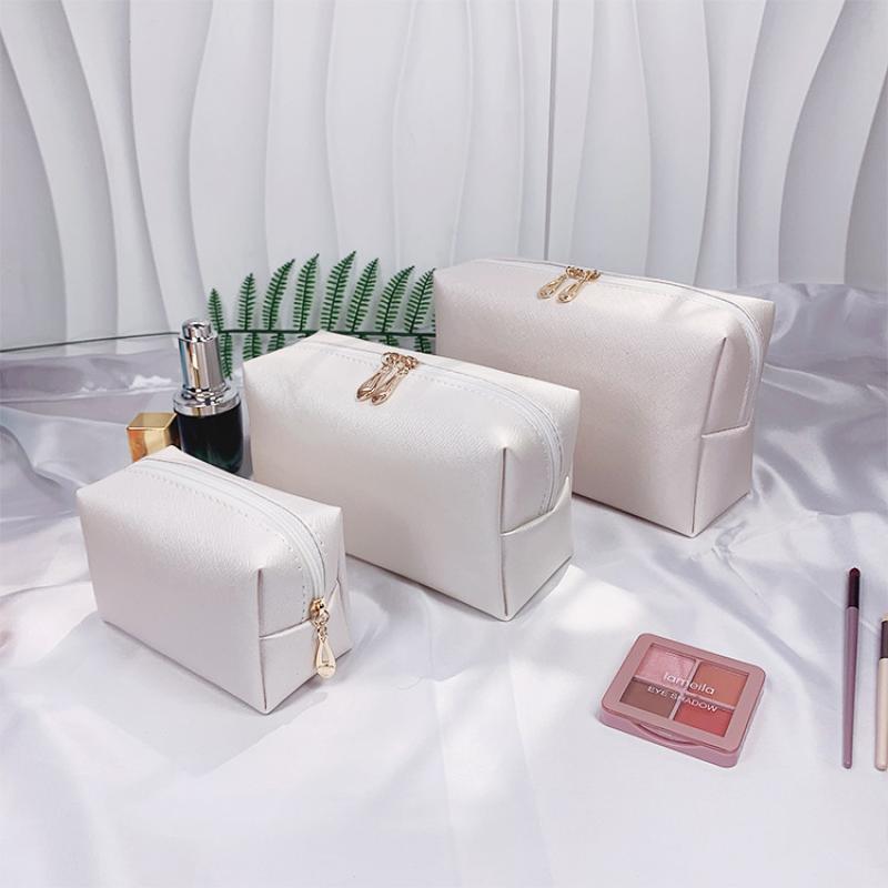 1pc PU Leather Cosmetic Bag Portable Toiletry Bags Waterproof Travel Make Up Bags for Women S/M/L Cosmetic Organizer Bags