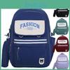 Fashion Print Letter Backpack With 16in Laptop Compartment Breathable School For