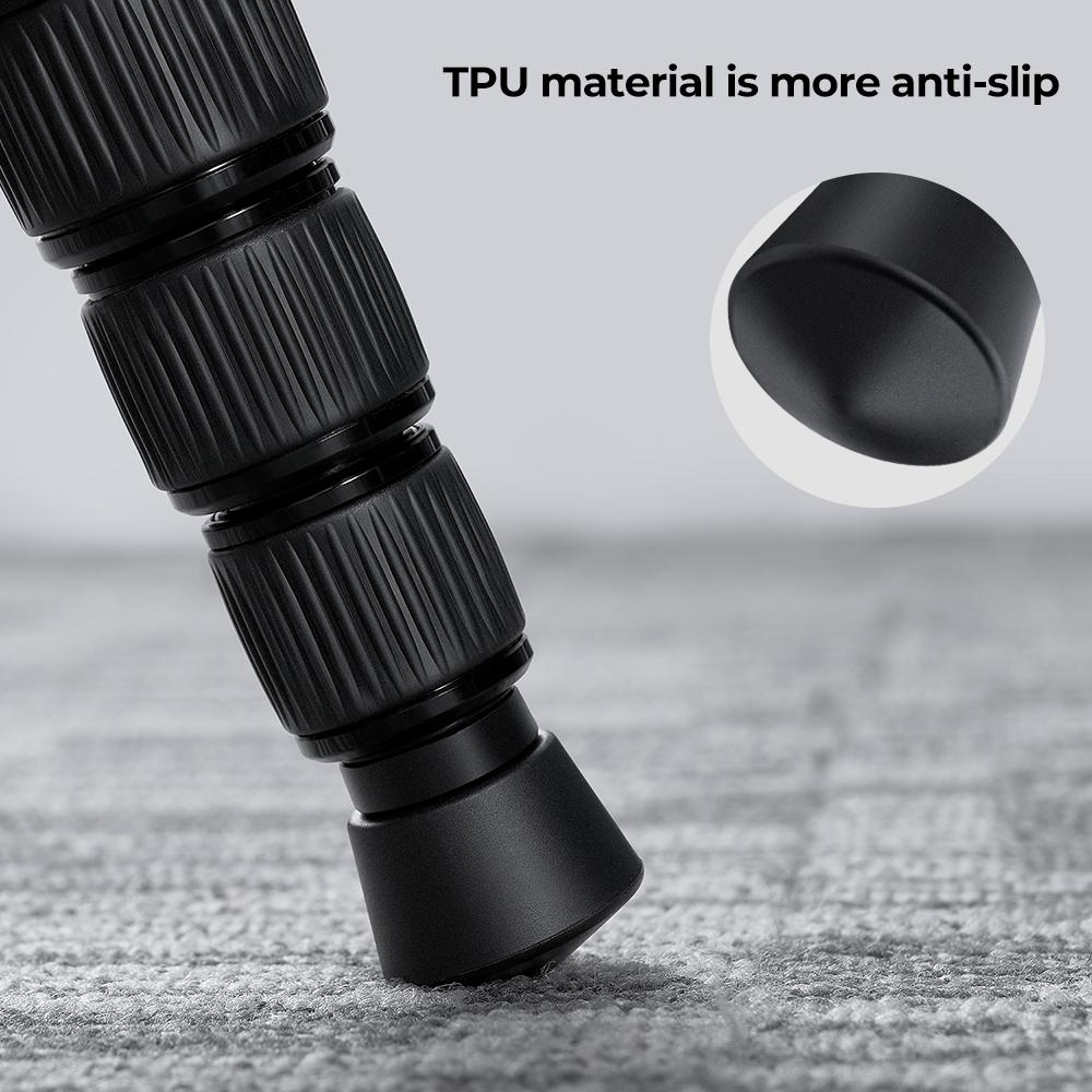 K&F CONCEPT 3Pcs  Tripod Foot Spikes Set 1/4 Inch Thread Rubber Anti-Slip Tripod Monopod Legs Feet Replacement Parts