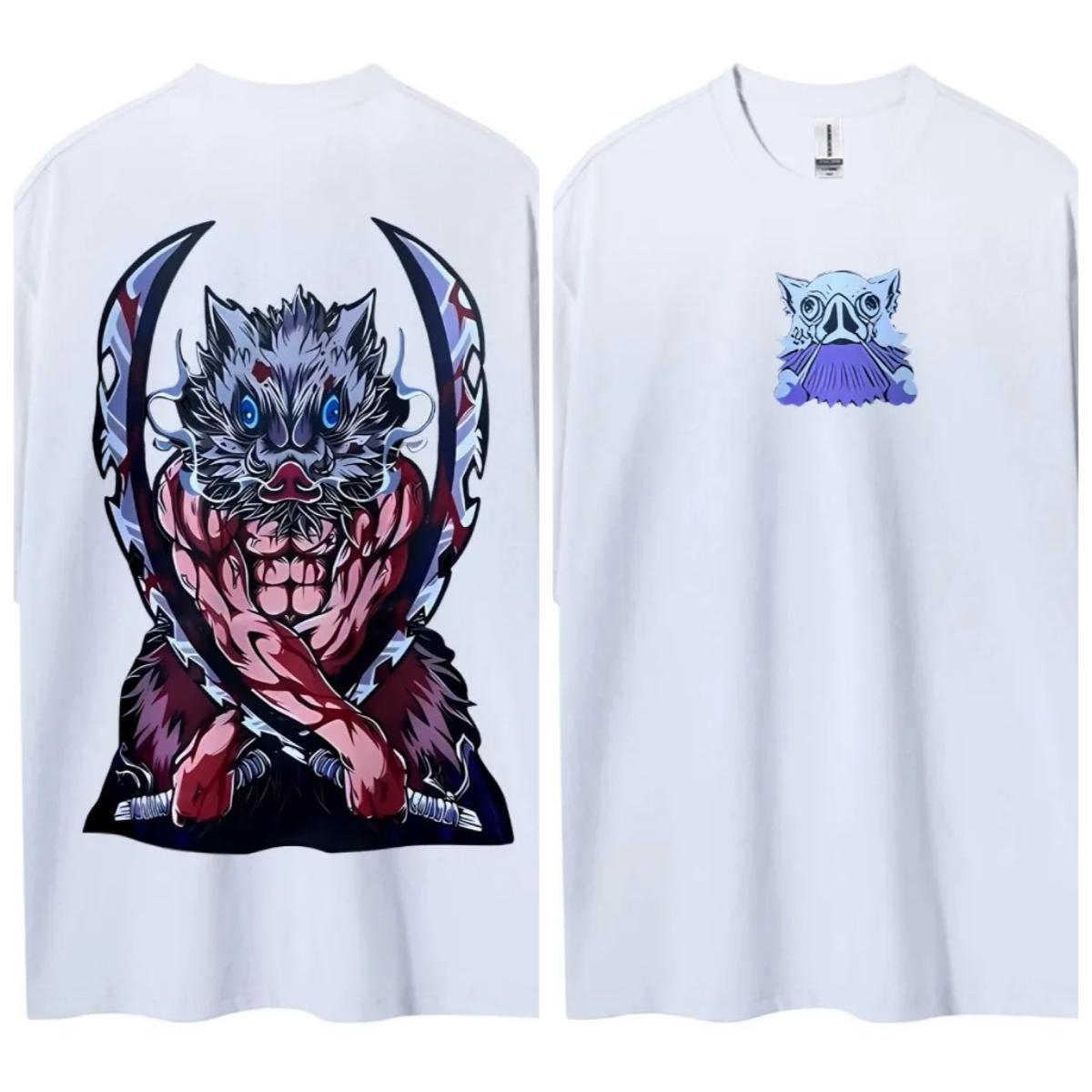 2026 Demon Slayer Anime Print Trendy Casual Unisexs and Womens Fashionable Casual Anime Tshirts 4XL