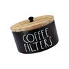 Natural Wood Coffee Filter Organizers Multiple Compartment Kitchen Countertop Storage Designs