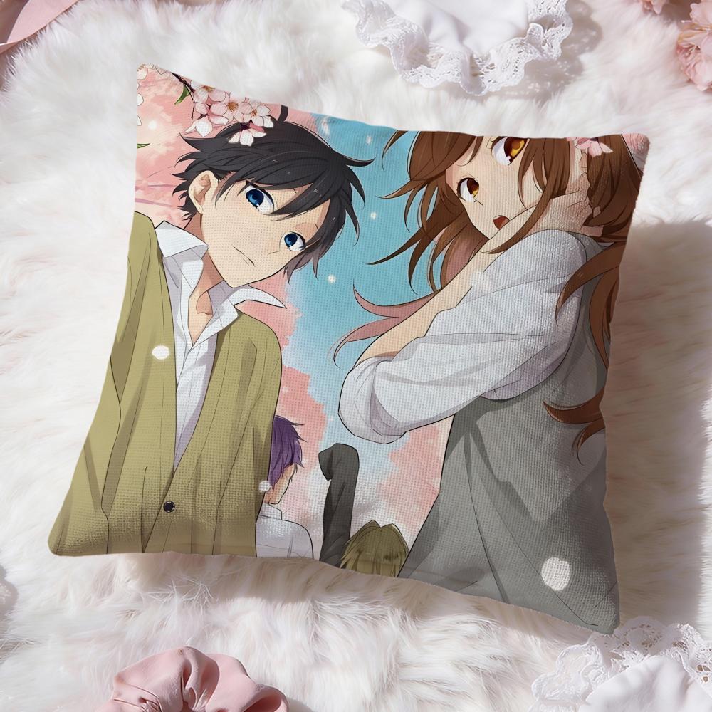 Anime cartoon H-Horimiya Cushion Cover Premium Comfort Reversible Pillow Cove -Two in One Design for Any Room & Car Interior