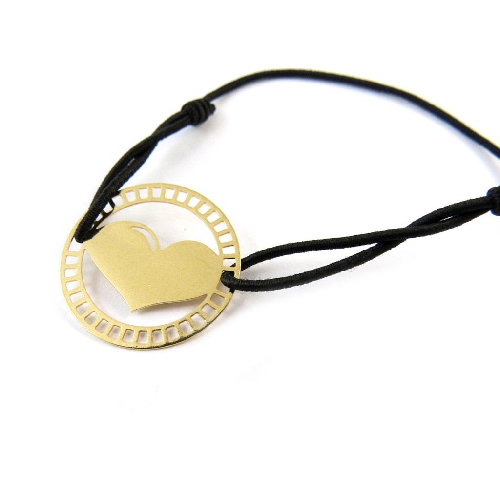 Les Trésors De Lily [N8106] - Fancy Gold 'Carmen' Bracelet (love)