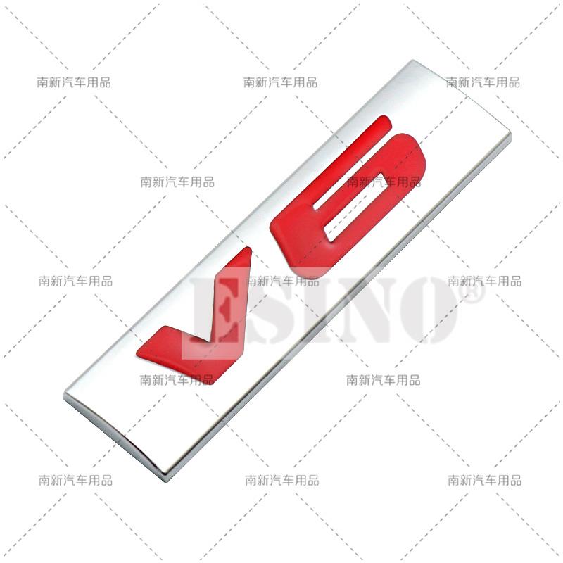 3D Metall Chrom Zinklegierung Emblem Universal V6 Logo Auto Plakette Karosserie Kofferraum Kotflügel Klebe Emblem Autozubehör