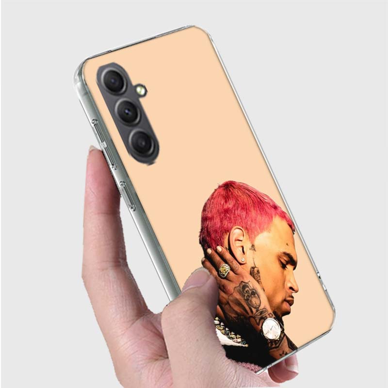 Chris Brown American Rapper Phone Case for Samsung A16 A26 A36 A56 A17 A37 A57 A07 A06 A02S A03 A04S A05S Galaxy Note 20 10 A50S