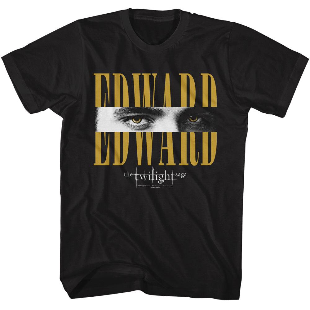 Twilight Movie  Saga T- Shirt  EDWARD EYES  Adult New Licensed Black Cotton Unisex T-Shirt XXXL