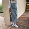 Abito in denim primaverile estivo Abito jeans senza maniche da donna Abiti moda femminile con slip solido Abiti casual con cinturino per spaghetti allentato